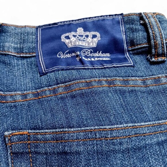 Victoria Beckham for Rock & Republic “Madrid” Jeans Size 29  Gold Crown Crystals - Picture 7 of 10